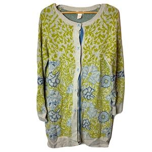 Sundance Cardigan Sweater Merino wool Alpaca Long Button Front Gray Large.